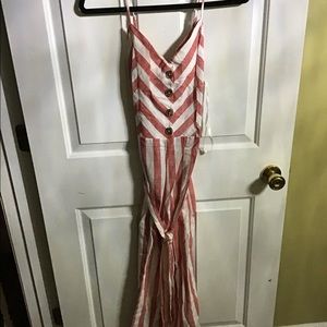 Striped jumpsuit in medium